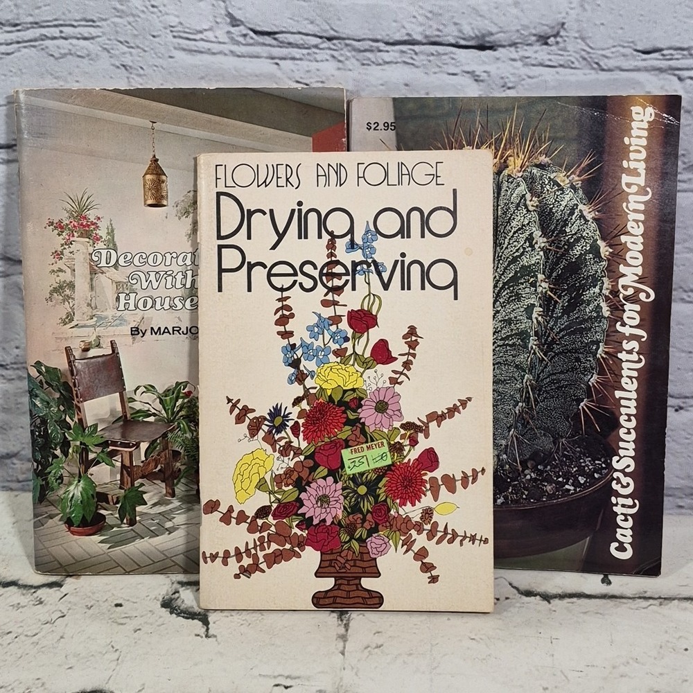 Vintage House Plants Guide Booklets Lot Of 3 On Growing Decorating And Drying